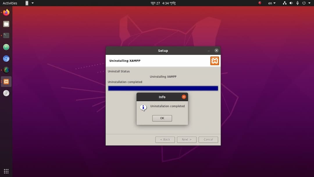 INSTALLING, CONFIGURING AND UNINSTALLING XAMPP IN UBUNTU