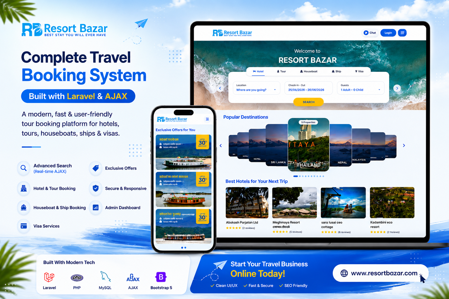 a multi-vendor travel booking platform
